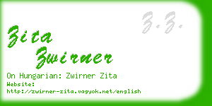 zita zwirner business card